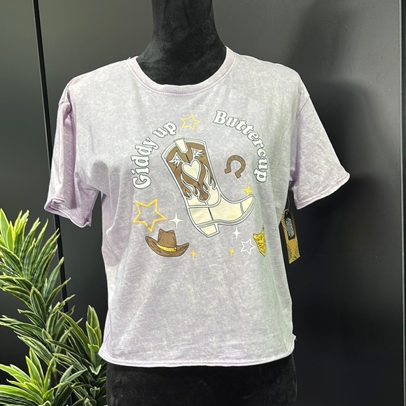 Daybreak Crewneck, Giddyup Buttercup, western boot/hat/horse shoe - Picture 1 of 7